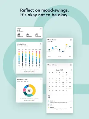 FeelyouSocial mood tracker with one tap self-care android App screenshot 2